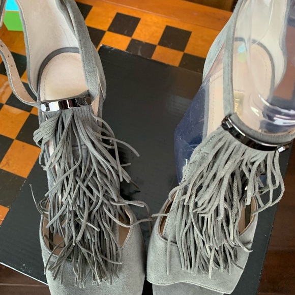 Suede heels with fringe - Picture 4 of 4